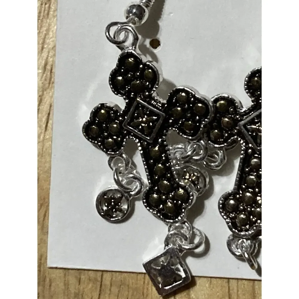 Religious Cross Women’s Dangle earrings Francesca’s‎ NEW